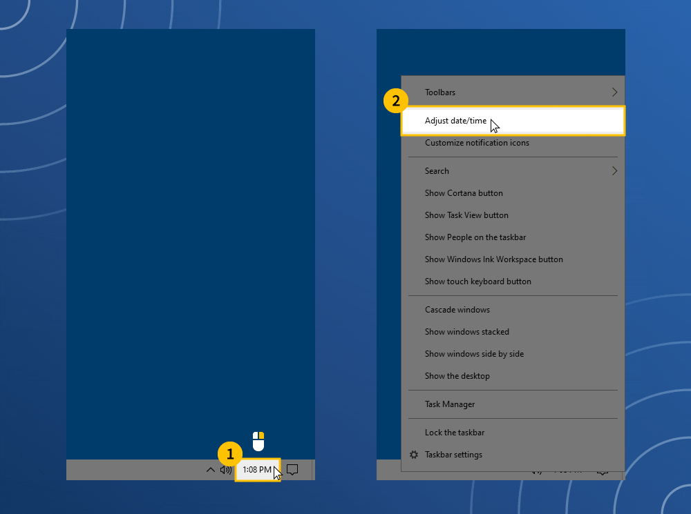 Update your time in windows