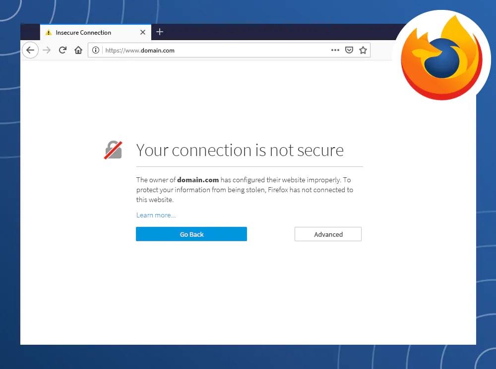 Your Connection not secure
